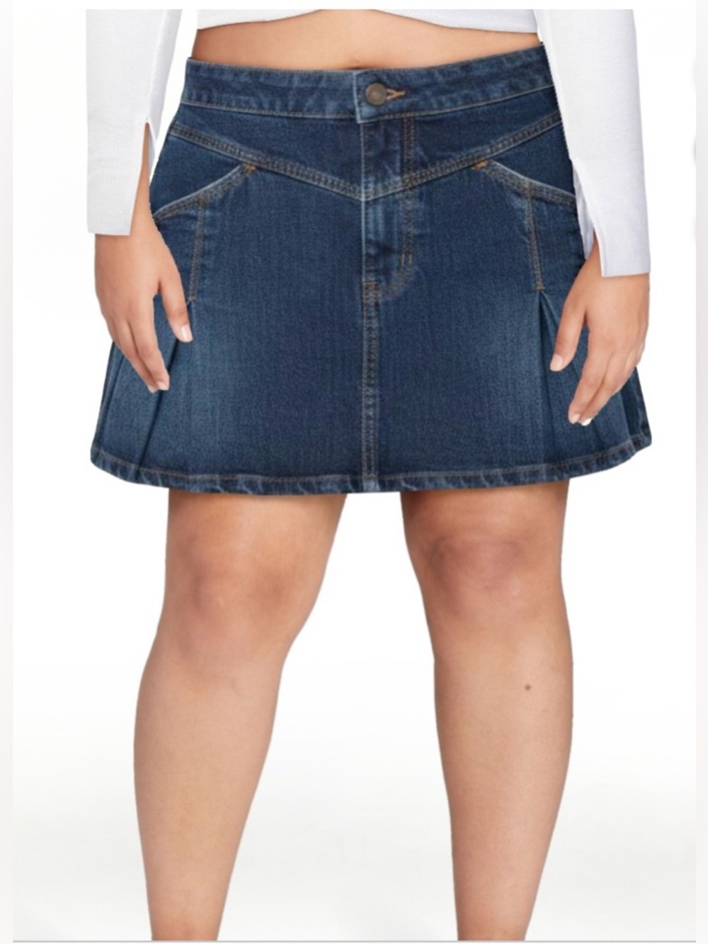 Classic Dark Blue Denim Mini Skirt